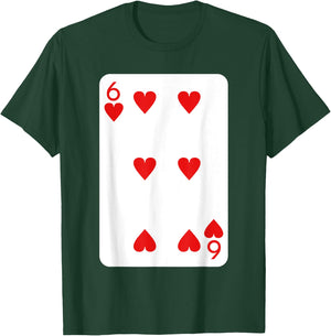 Six Of Hearts Playing Cards Halloween Costume Deck Of Cards T-Shirt - T-Shirt | Forest