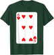 Six Of Hearts Playing Cards Halloween Costume Deck Of Cards T-Shirt - T-Shirt | Forest