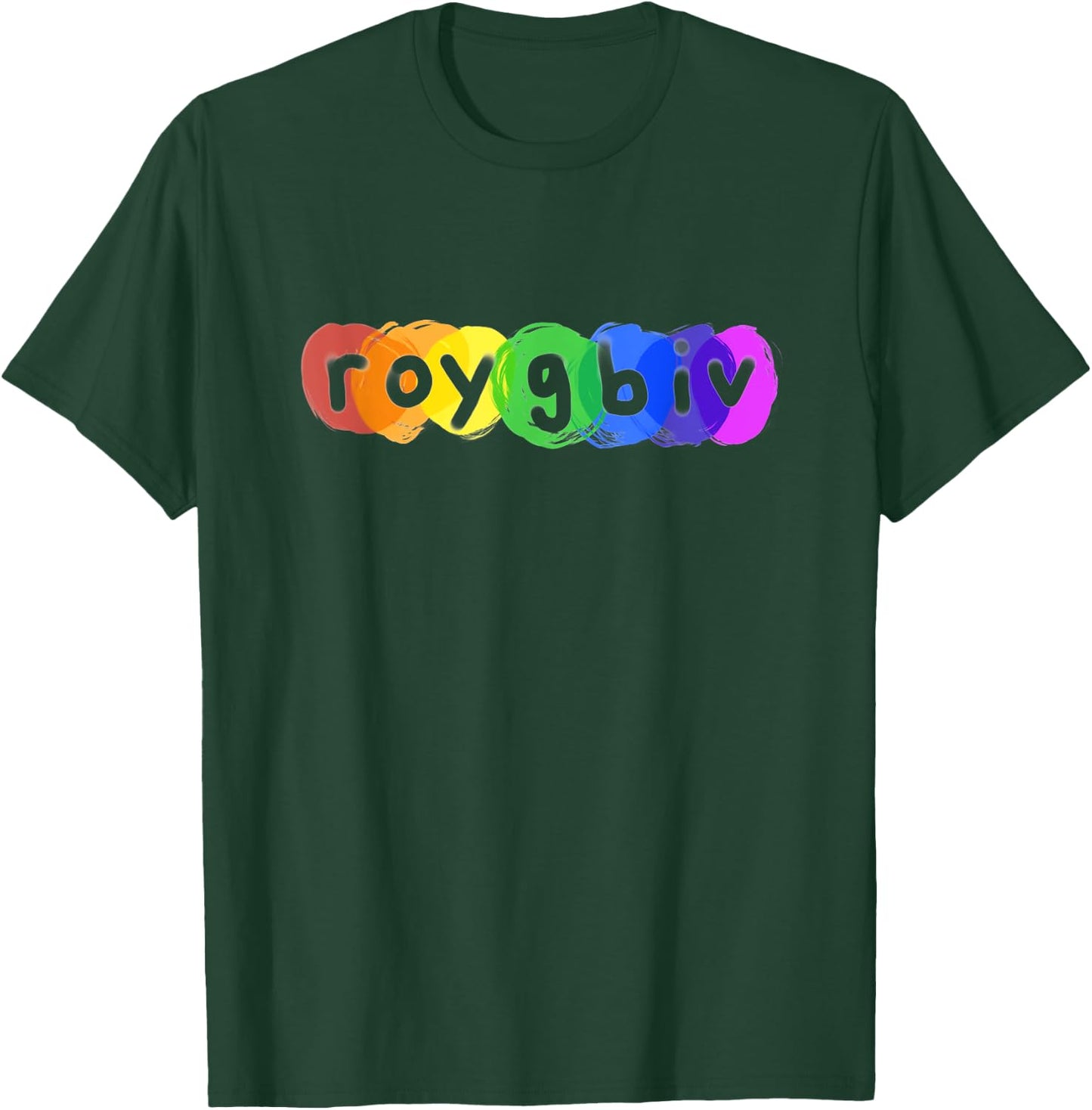 ROYGBIV Rainbow Paint T Shirt For Artist Art Student Teacher Men Women Kids T-Shirt - T-Shirt | Forest
