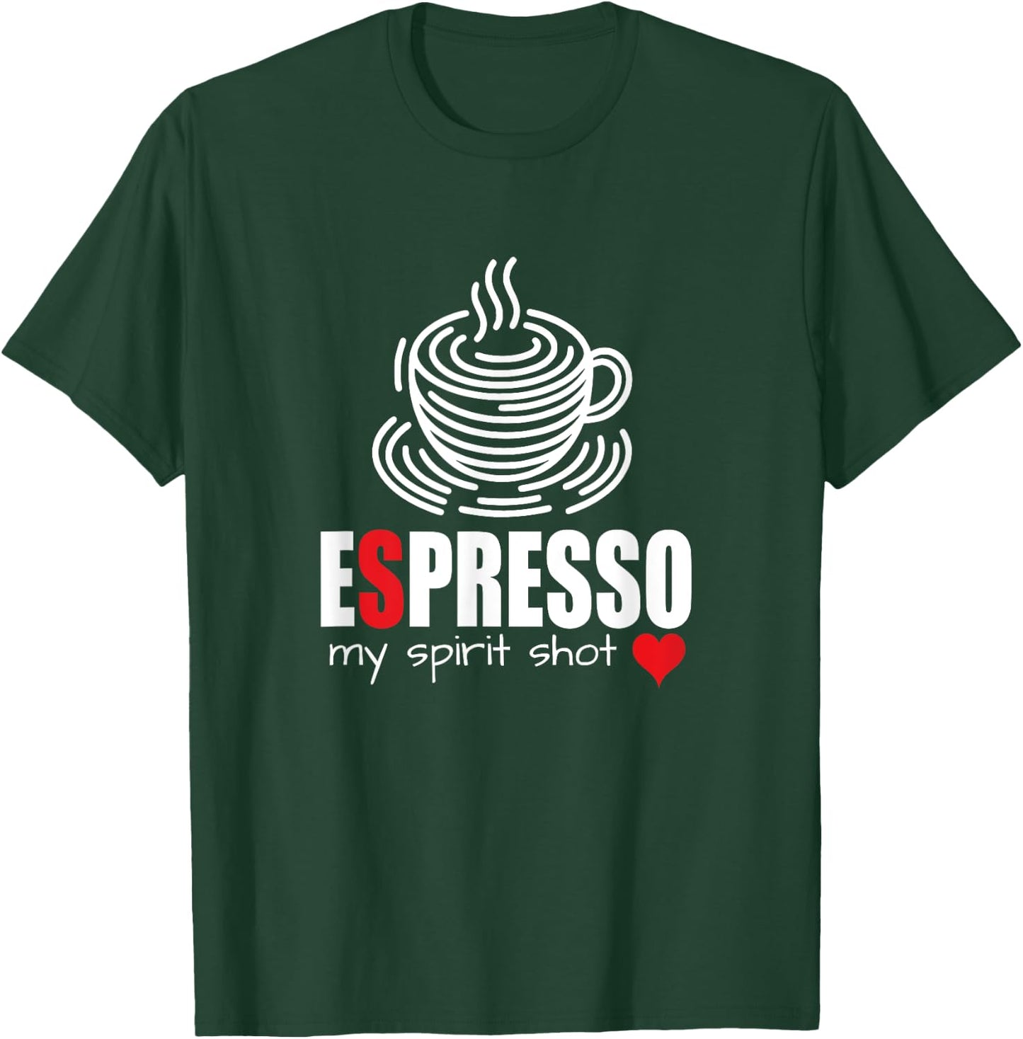 My Spirit Shot Espresso Coffee Lover Cappuccino Coffee Bar T-Shirt - T-Shirt | Forest