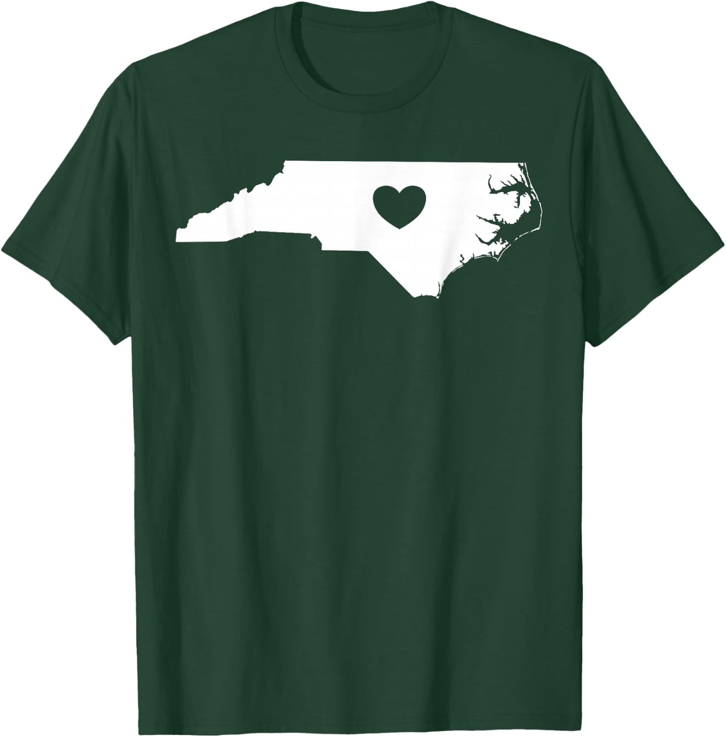 North Carolina Heart State Silhouette T-Shirt - T-Shirt | Forest