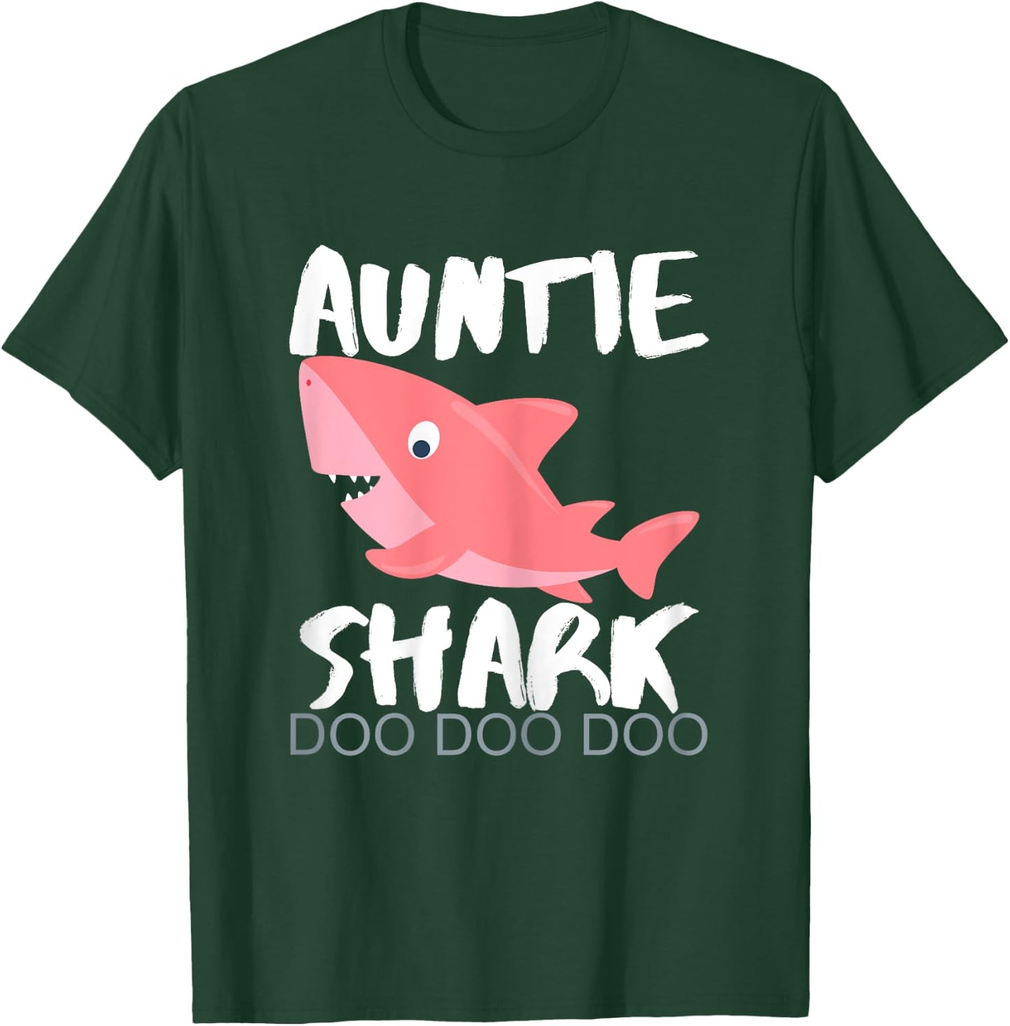 Auntie Shark Christmas Birthday Gift From Niece Nephew Women T-Shirt - T-Shirt | Forest