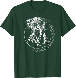 Louisiana Catahoula Leopard Dog Portrait Women T-Shirt - T-Shirt | Forest
