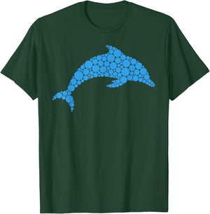 Funny Dolphin Lovers Polka Dot Happy Dot Day Girls Boys Kids T-Shirt - T-Shirt | Forest