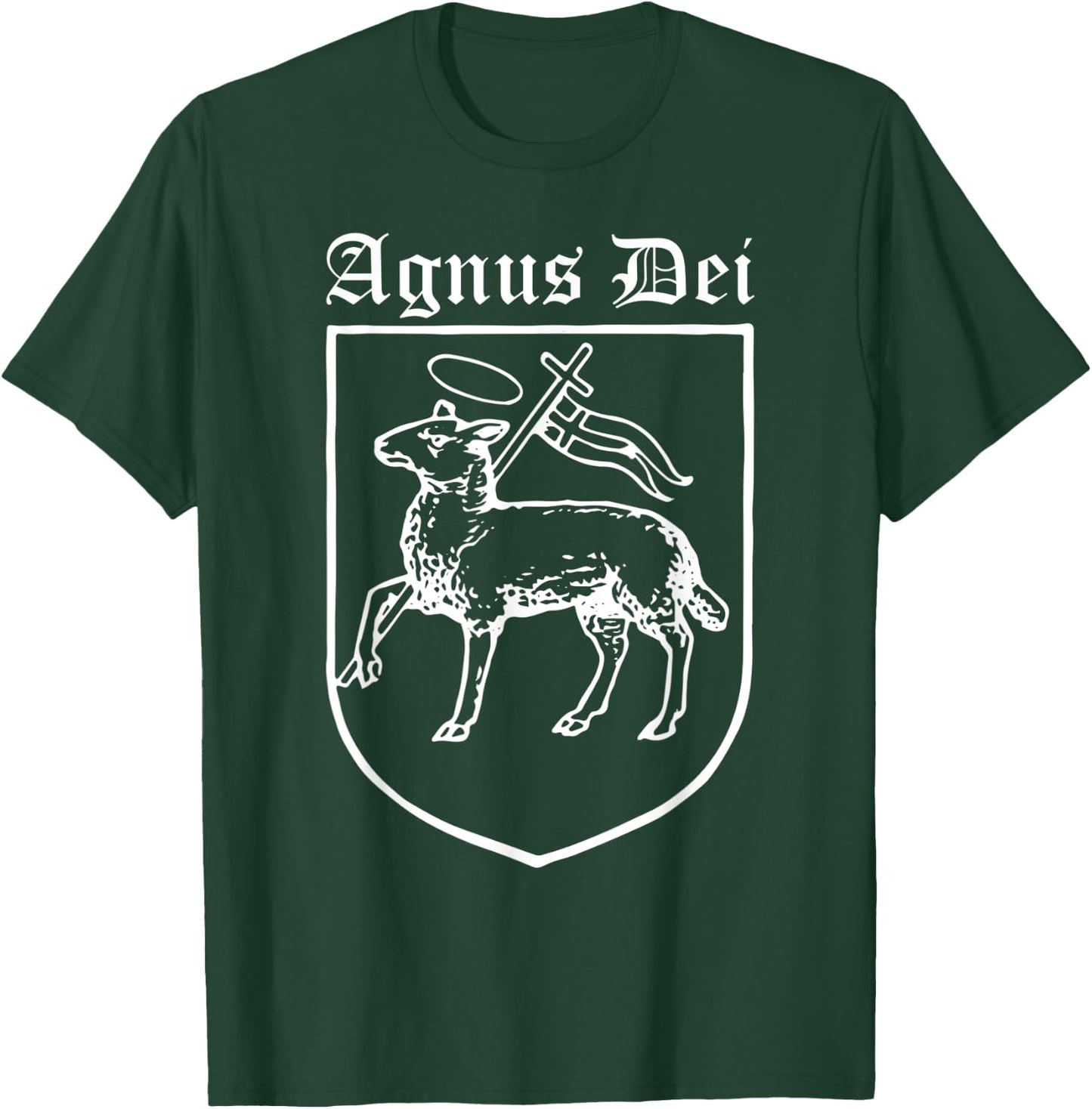 Agnus Dei Jesus Lamb of God Traditional Latin Mass Catholic T-Shirt - T-Shirt | Forest