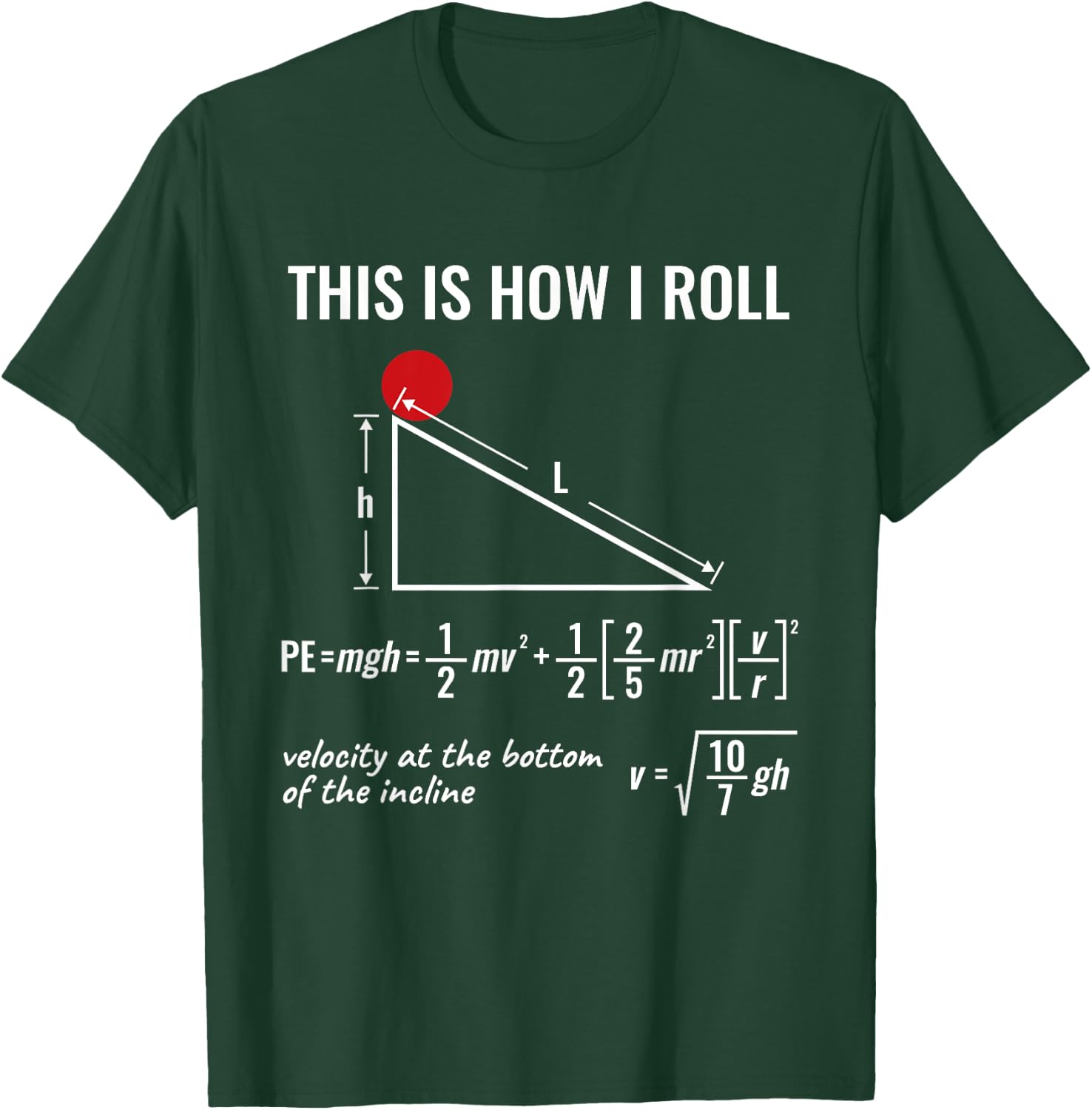 Physics Equation, Funny, This is How I Roll, Physicist T-Shirt - T-Shirt | Forest