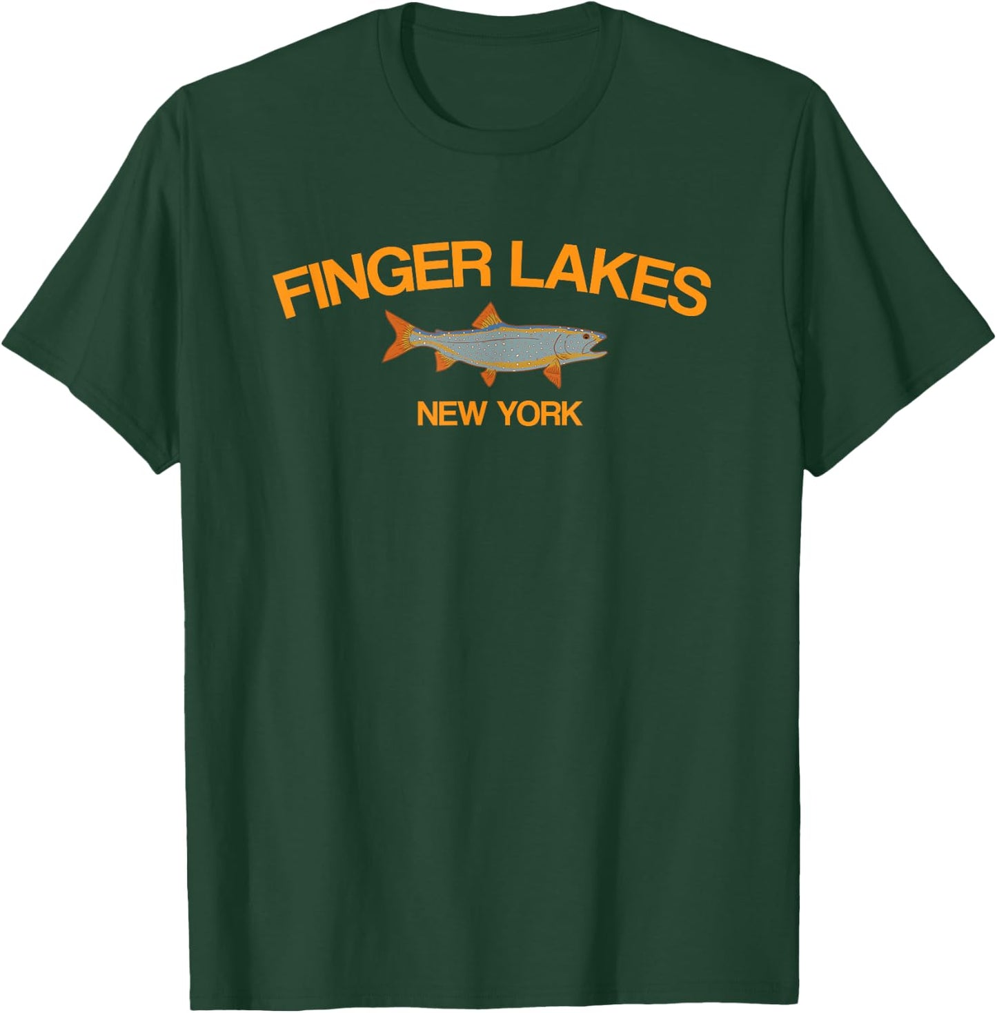 Finger Lakes Fishing New York Lake Clothes T-Shirt - T-Shirt | Forest
