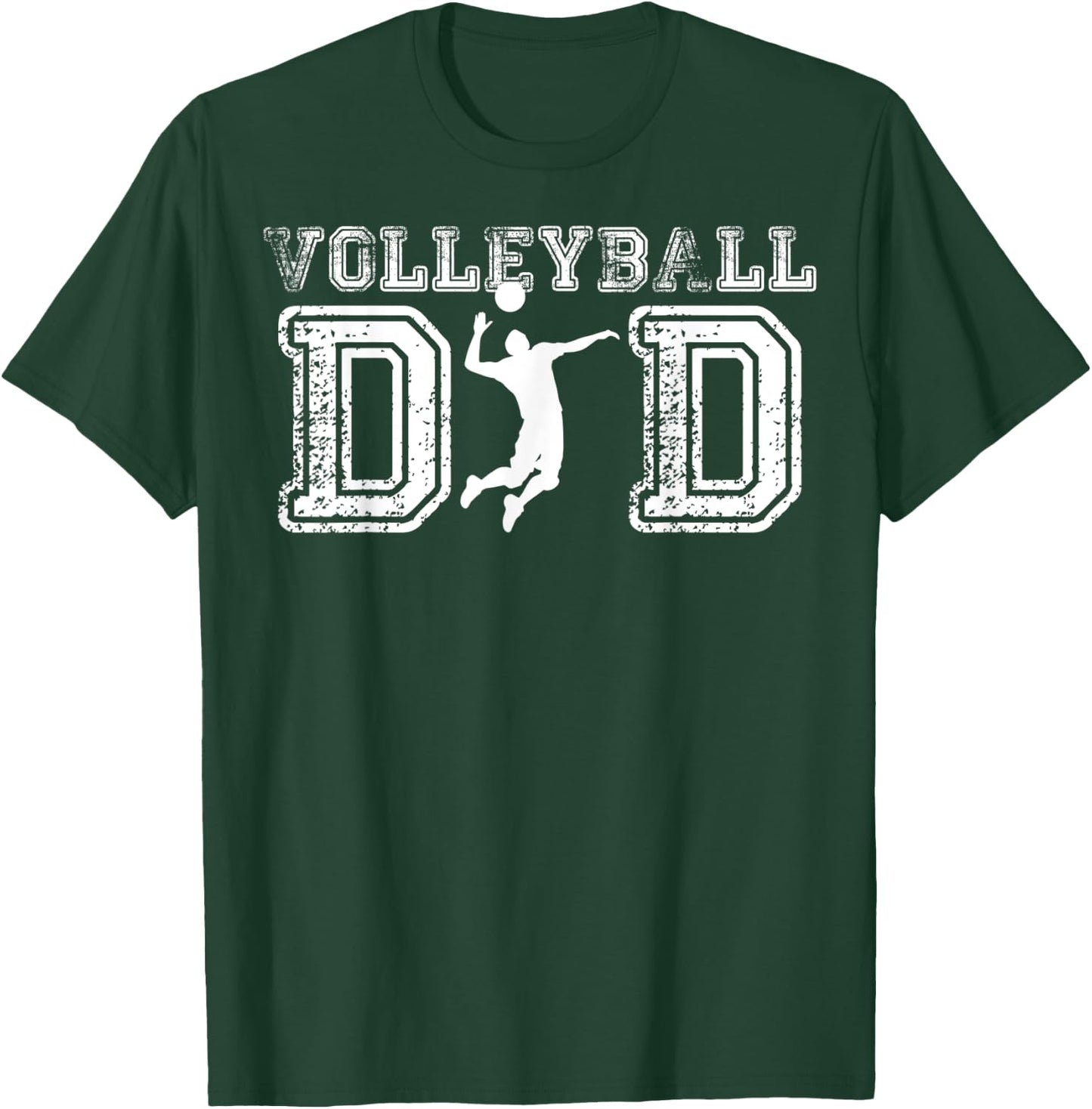 Vintage Volleyball Dad Player Daddy Funny Father's Day Gift T-Shirt - T-Shirt | Forest
