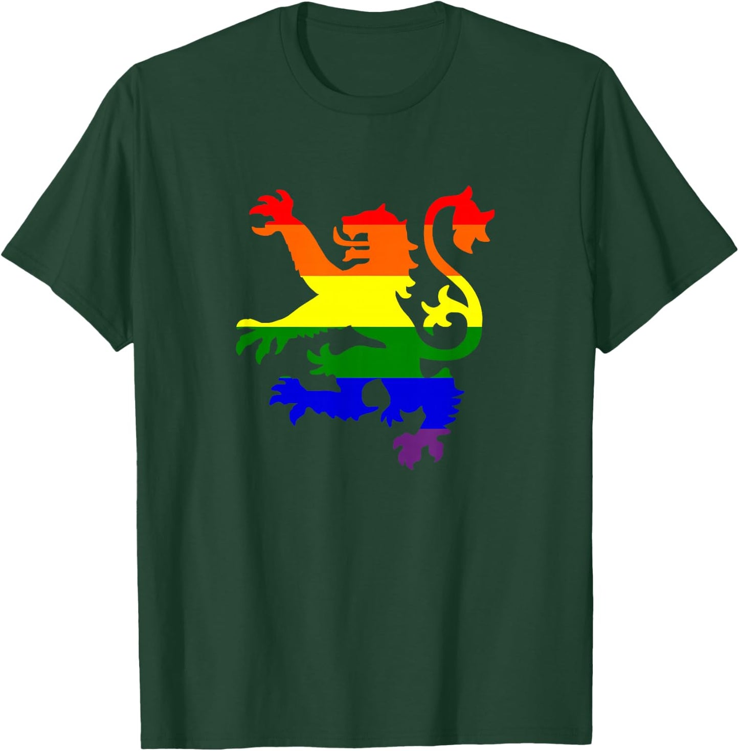 Scottish Lion Gay Pride T-Shirt - T-Shirt | Forest