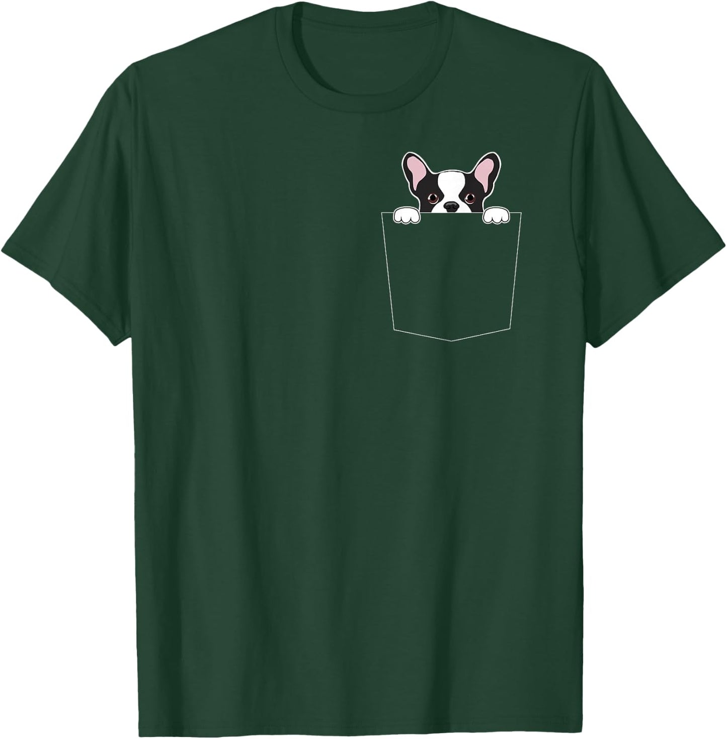 French Bulldog / Frenchie Dog In My Pocket Women Girls Kids T-Shirt - T-Shirt | Forest