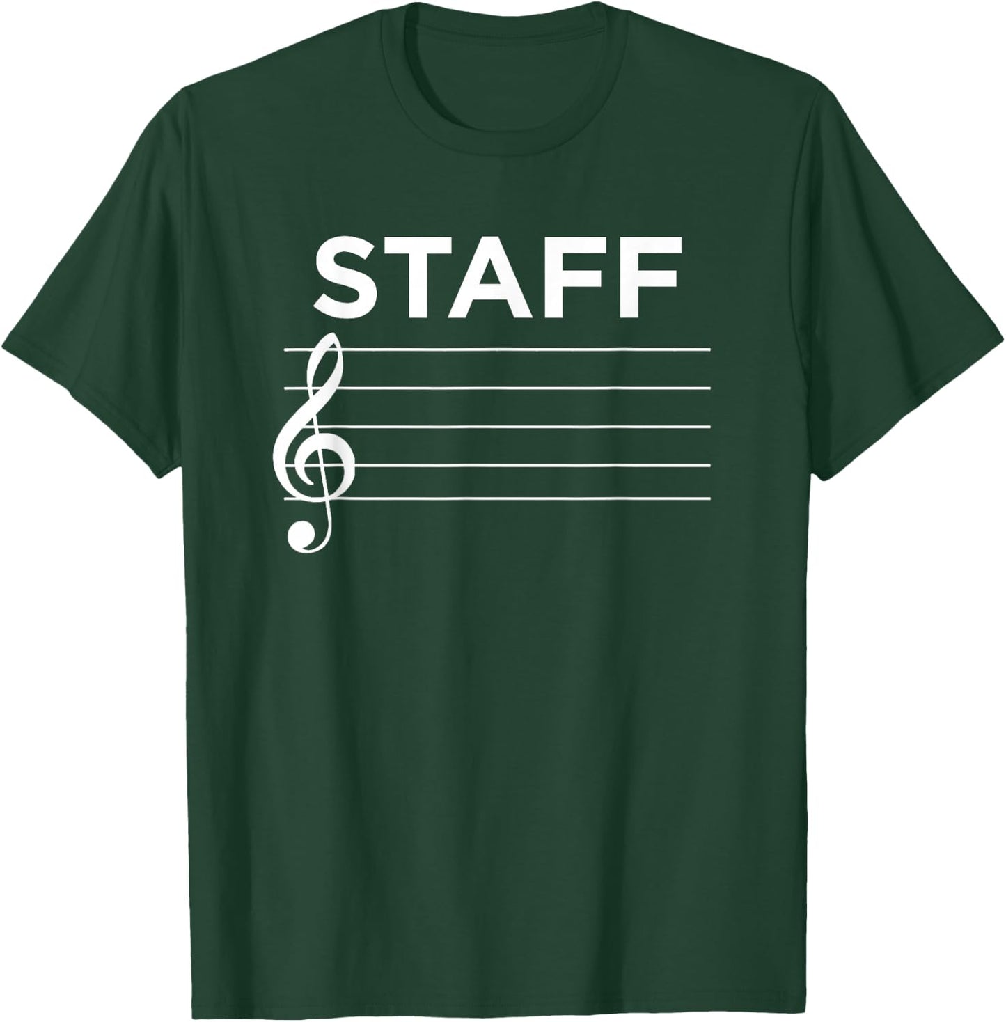 Funny Music Staff T-Shirt - T-Shirt | Forest