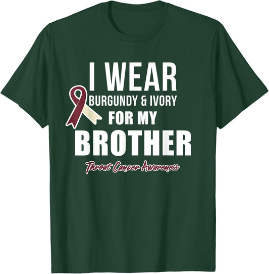 Throat Cancer Awareness Ribbon for my Brother T-Shirt - T-Shirt | Forest