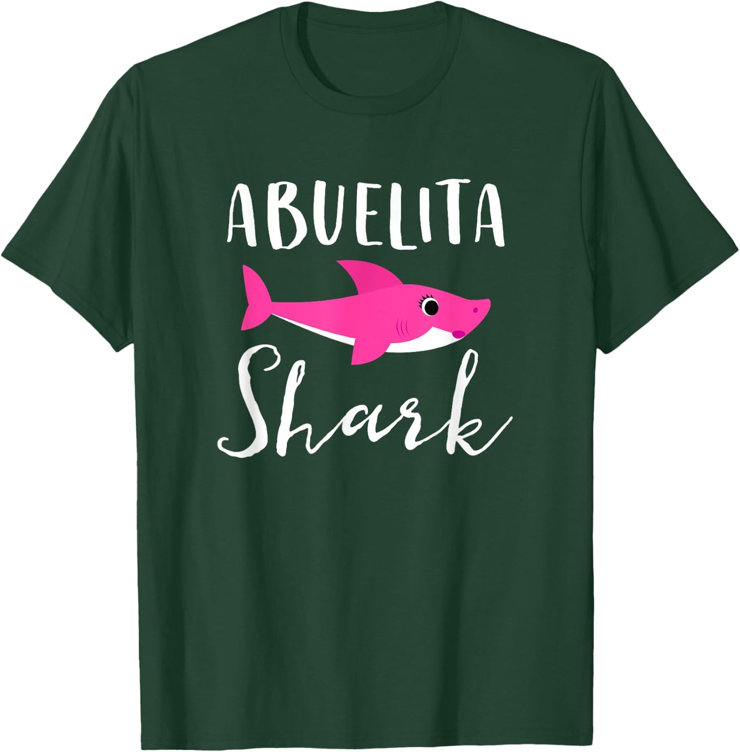 Abuelita Shark Grandma Grandmother Pink Shark Graphic T-Shirt - T-Shirt | Forest