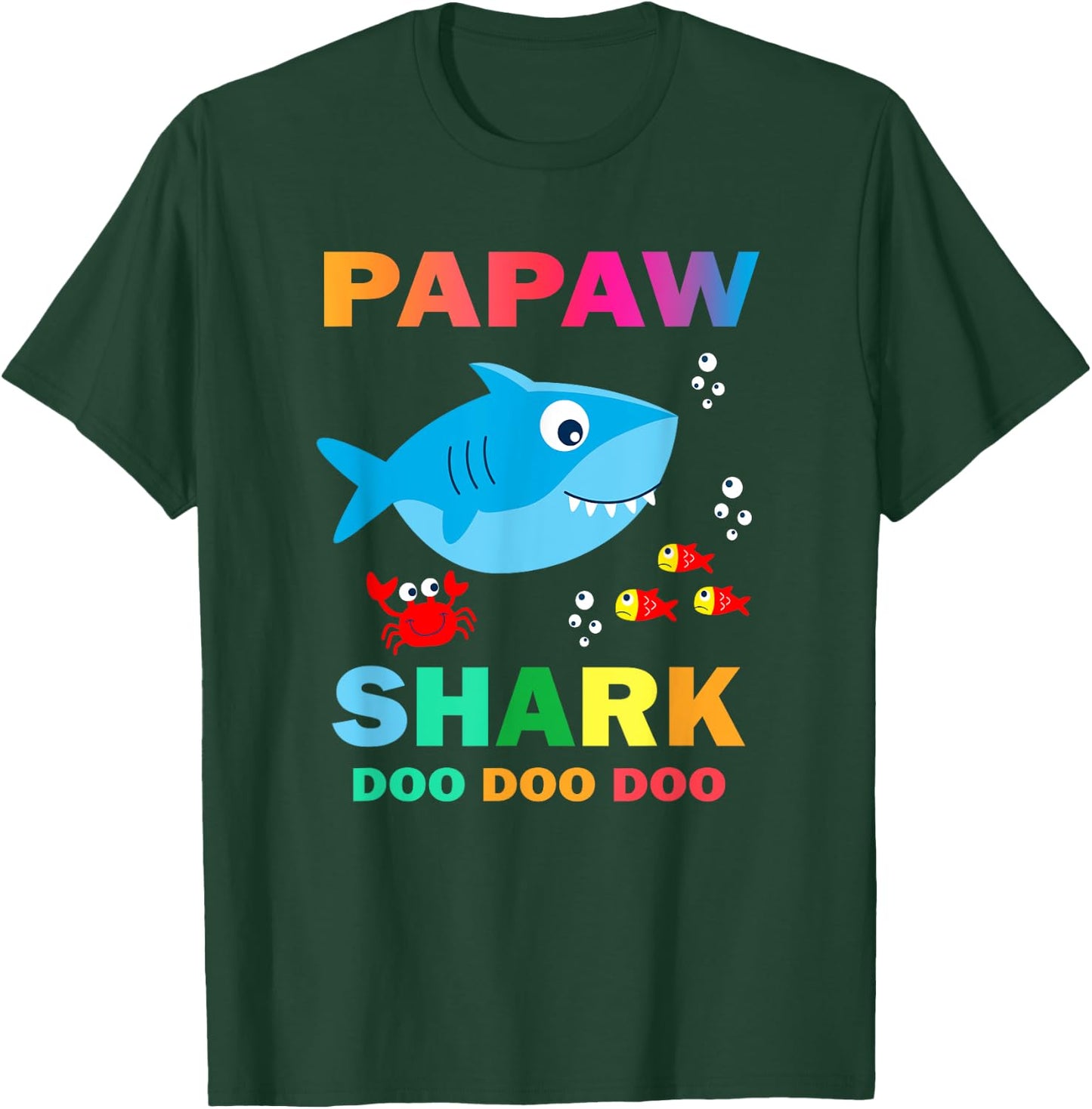 Papaw Shark Shirt, Fathers Day Gift From Wife Son Daughter T-Shirt - T-Shirt | Forest