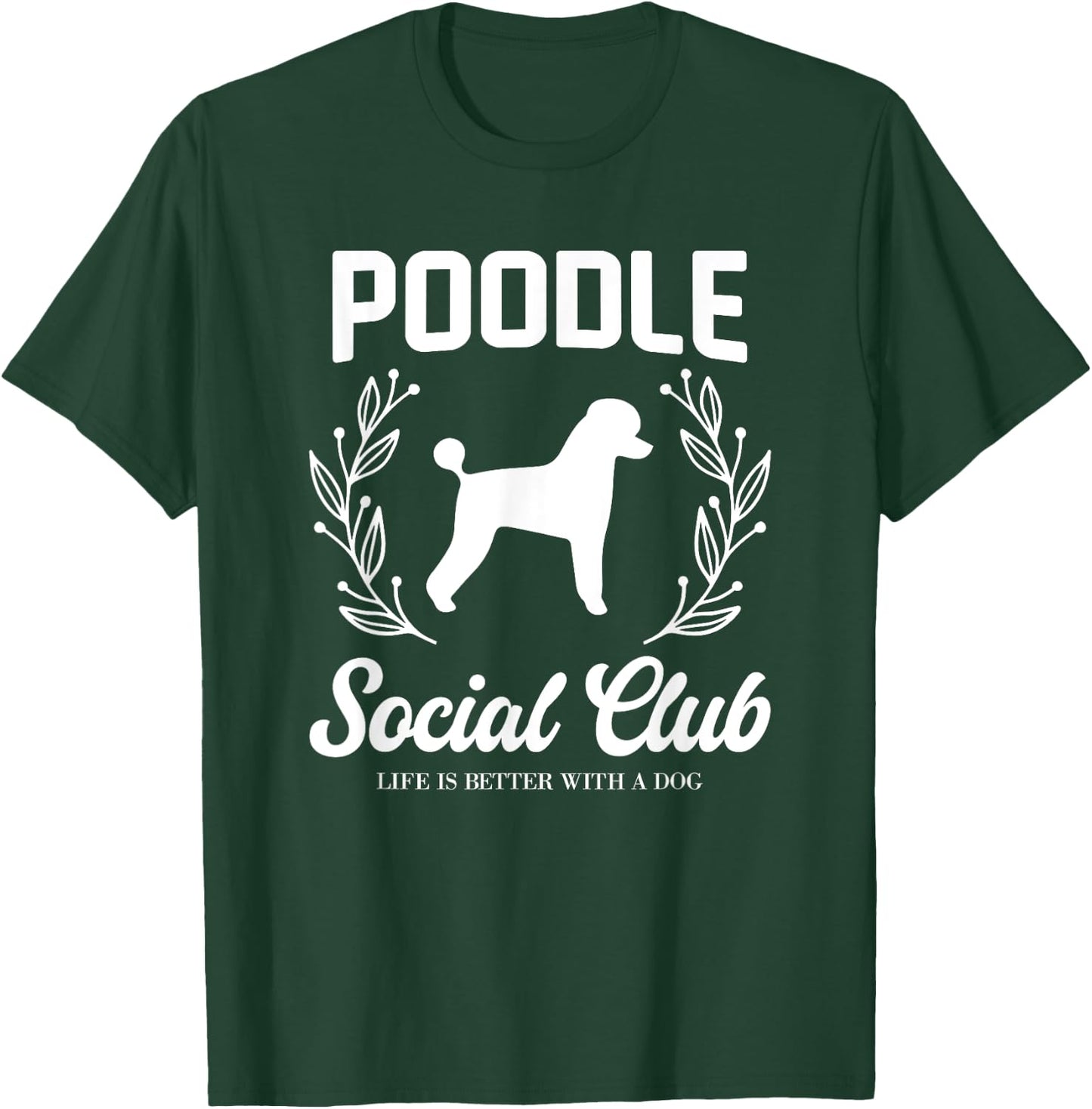Poodle Social Club Dog Women Kids T-Shirt - T-Shirt | Forest