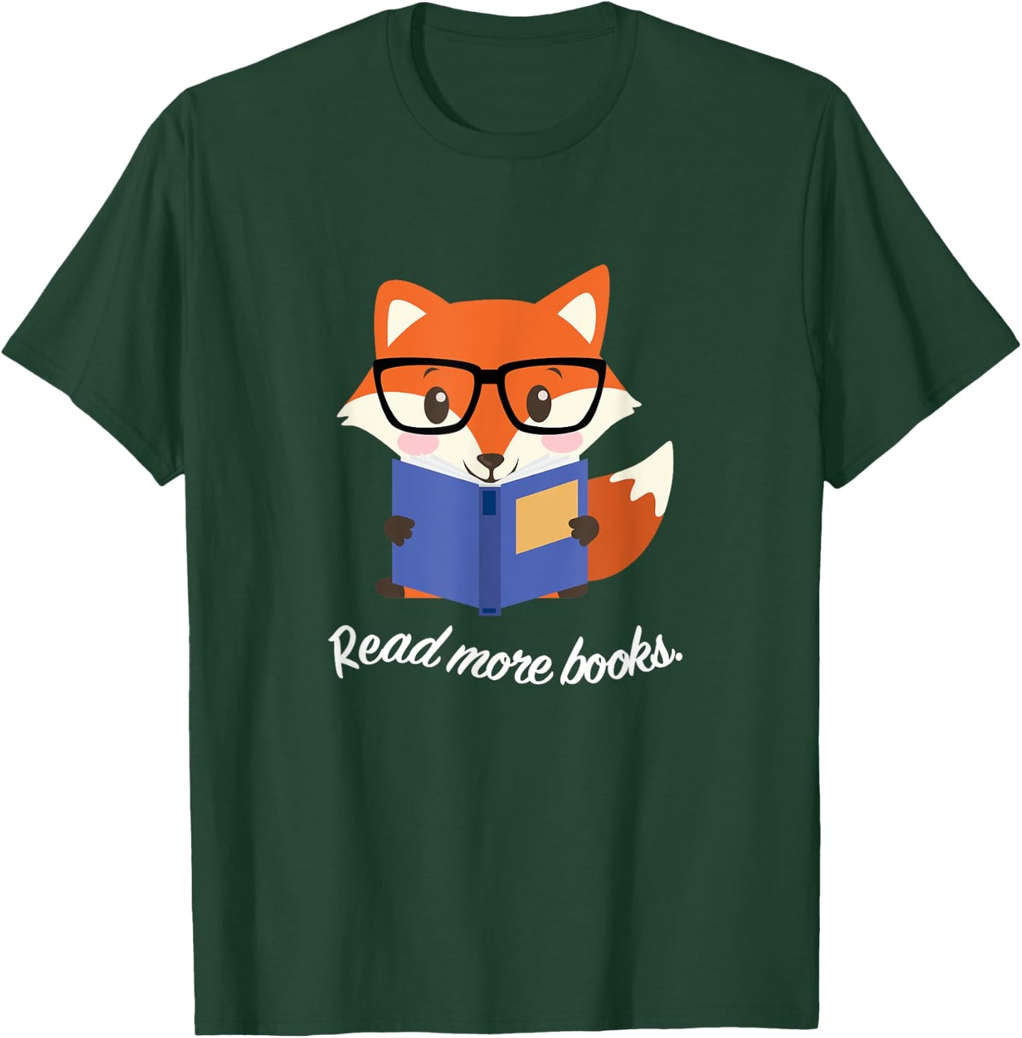 Bookish Fox Read More Books Kids Clothing T-Shirt - T-Shirt | Forest