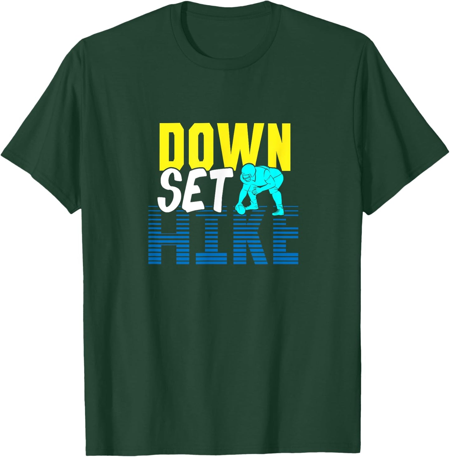 Down Set Hike Shirt | Football Center T Shirt T-Shirt - T-Shirt | Forest