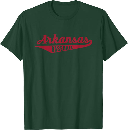 Arkansas Baseball Script T-Shirt - T-Shirt | Forest