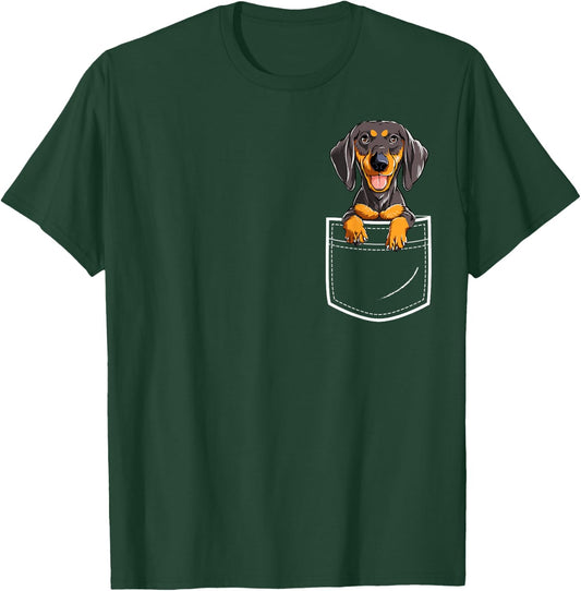 Dachshund in Your Front Pocket T Shirt Dog Puppy Gifts Women T-Shirt - T-Shirt | Forest