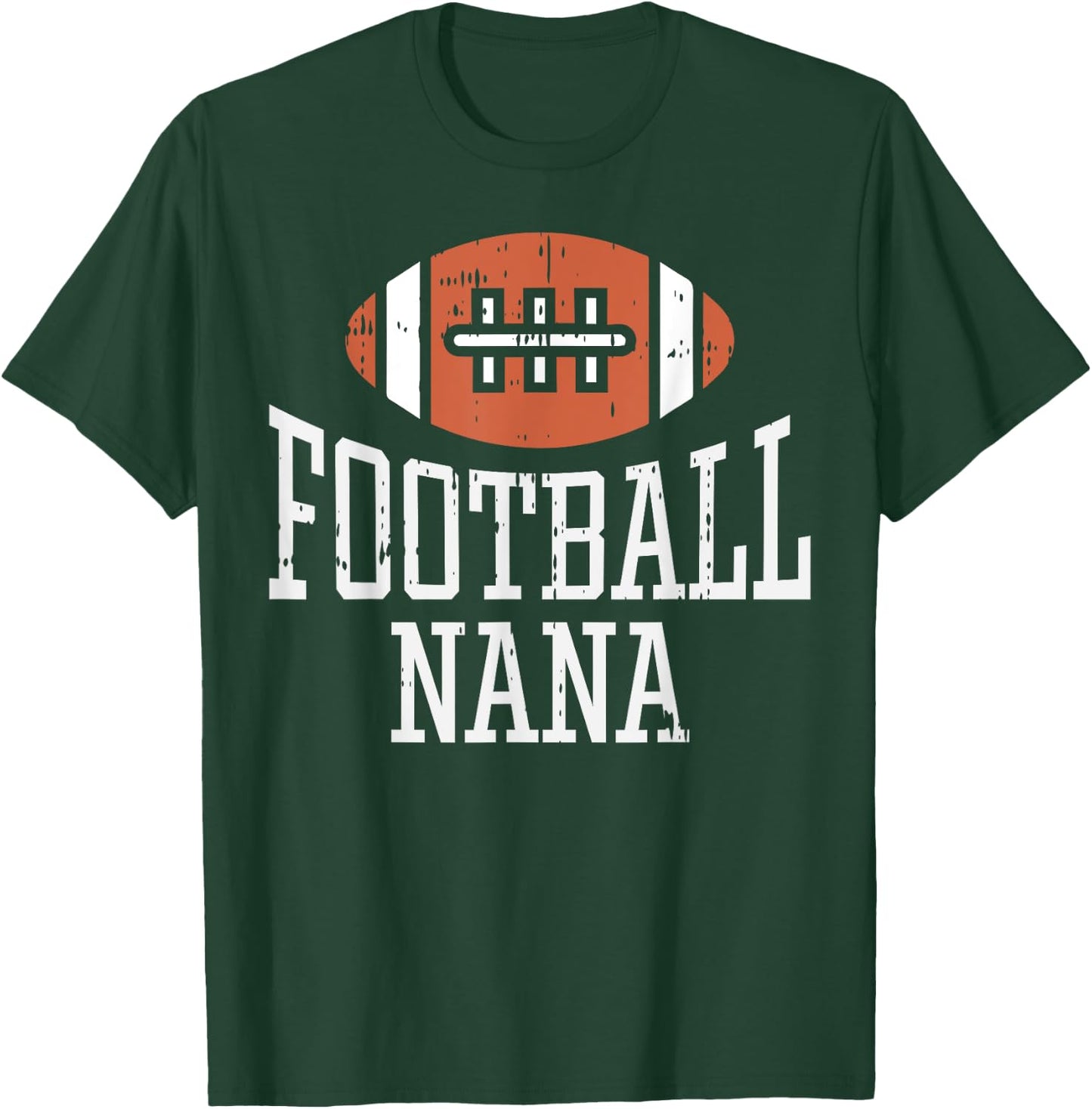 American Football Nana Vintage Game Day Sports Lover Grandma T-Shirt - T-Shirt | Forest