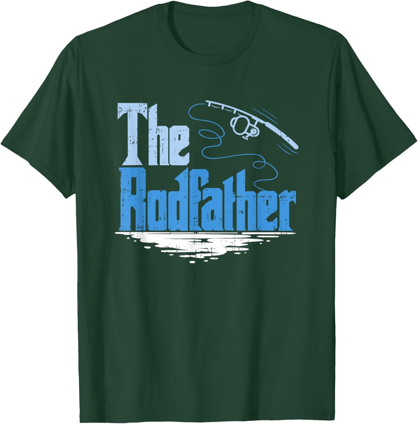 The Rodfather Funny Fishing Parody T-Shirt - T-Shirt | Forest