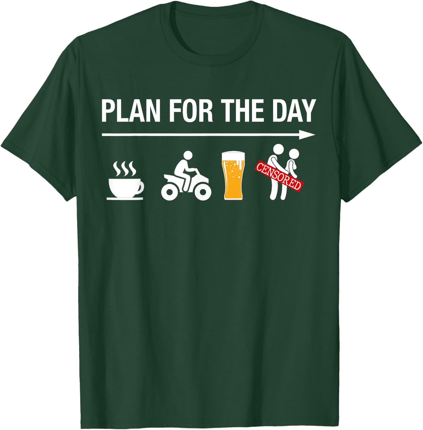 Funny ATV Shirts Men Women Four Wheeling Coffee Quad Beer T-Shirt - T-Shirt | Forest