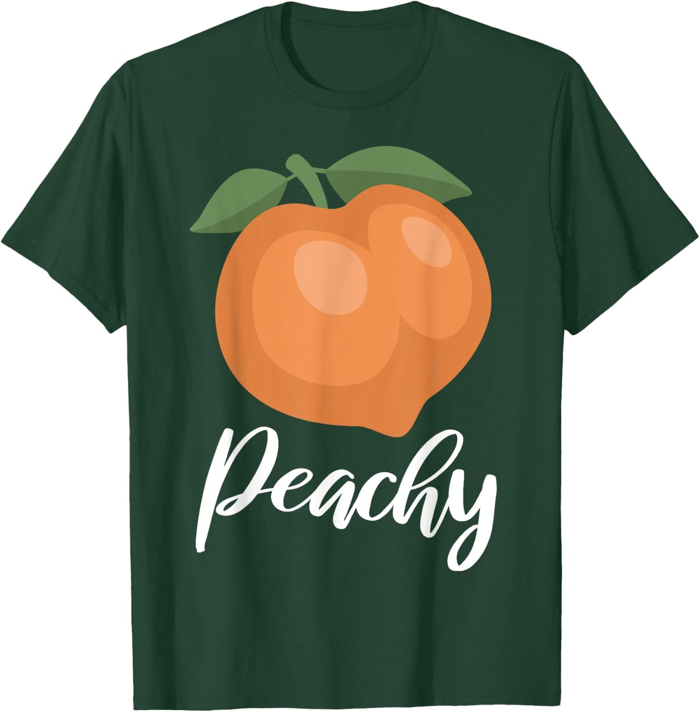 Peachy Graphic Peach Image Funny Bitchy Pun Shirt T-Shirt - T-Shirt | Forest