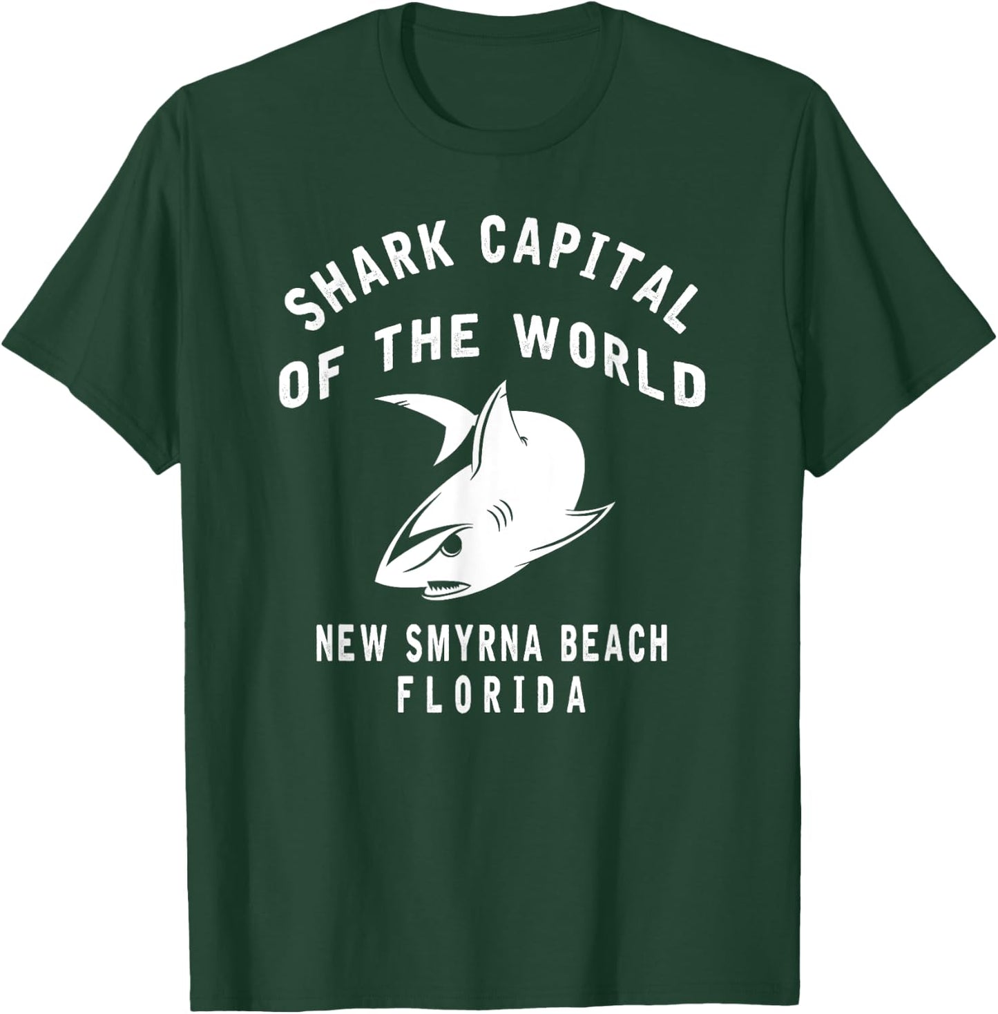 Shark Capital of The World - New Smyrna Beach FL-Funny Shark T-Shirt - T-Shirt | Forest
