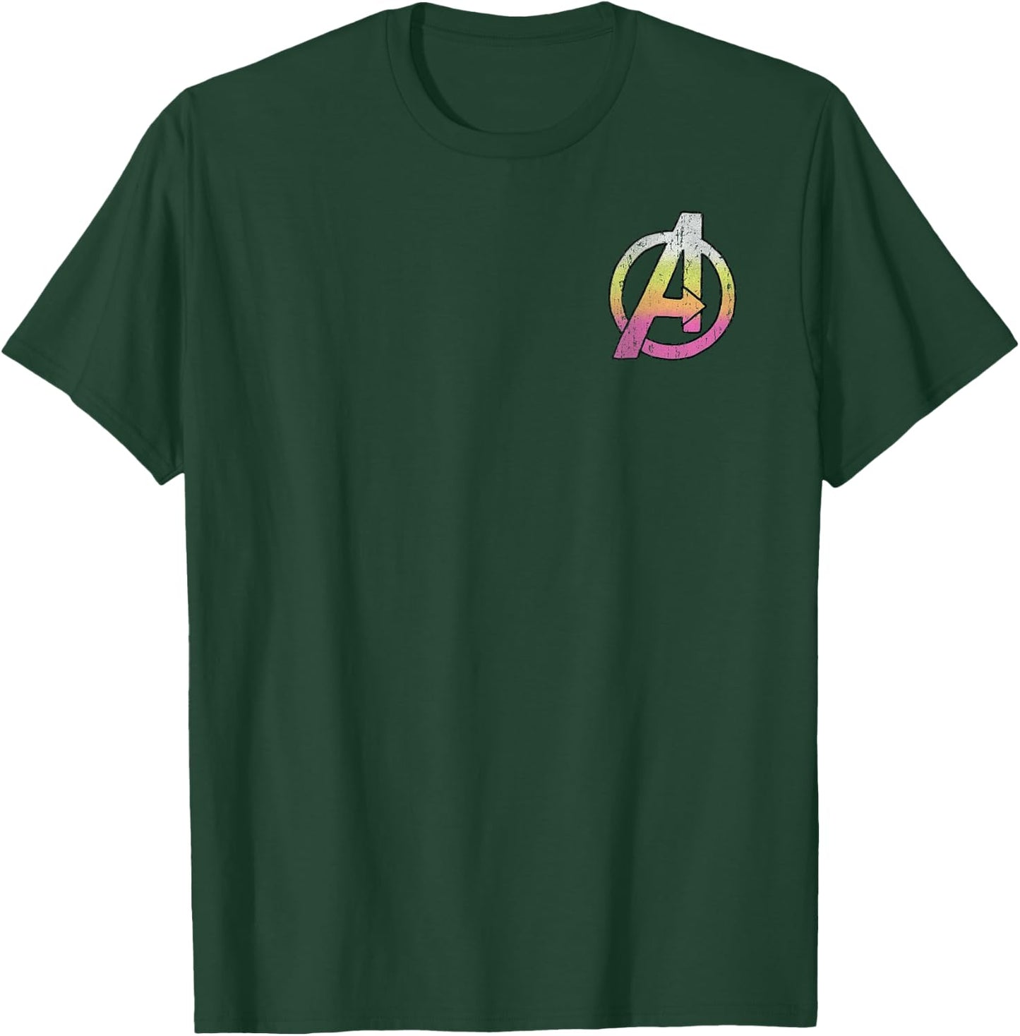 Marvel Avengers Distressed Classic Logo Graphic T-Shirt - T-Shirt | Forest