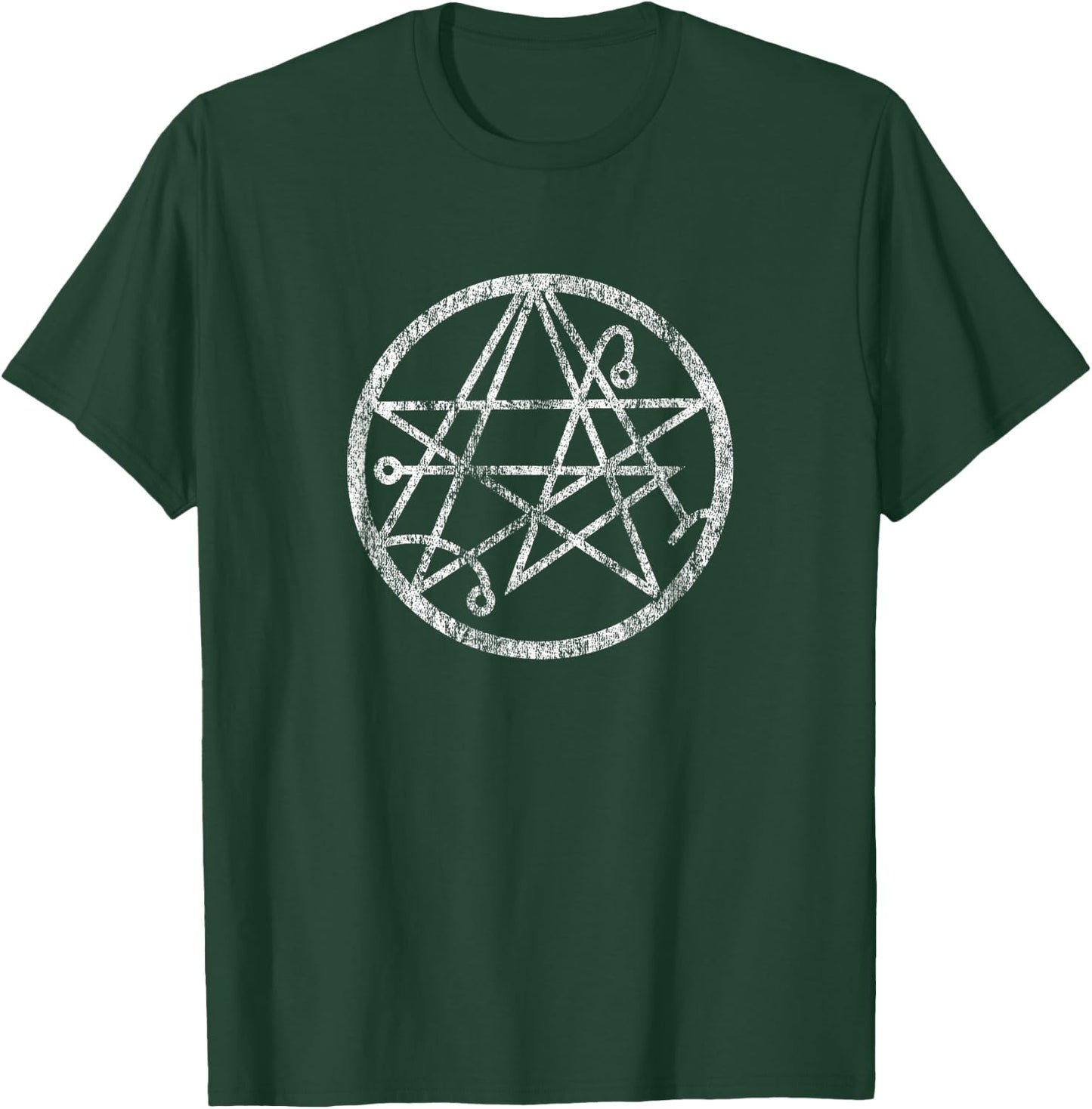 Necronomicon Symbol, Gothic Horror Distressed Occult T-Shirt - T-Shirt | Forest