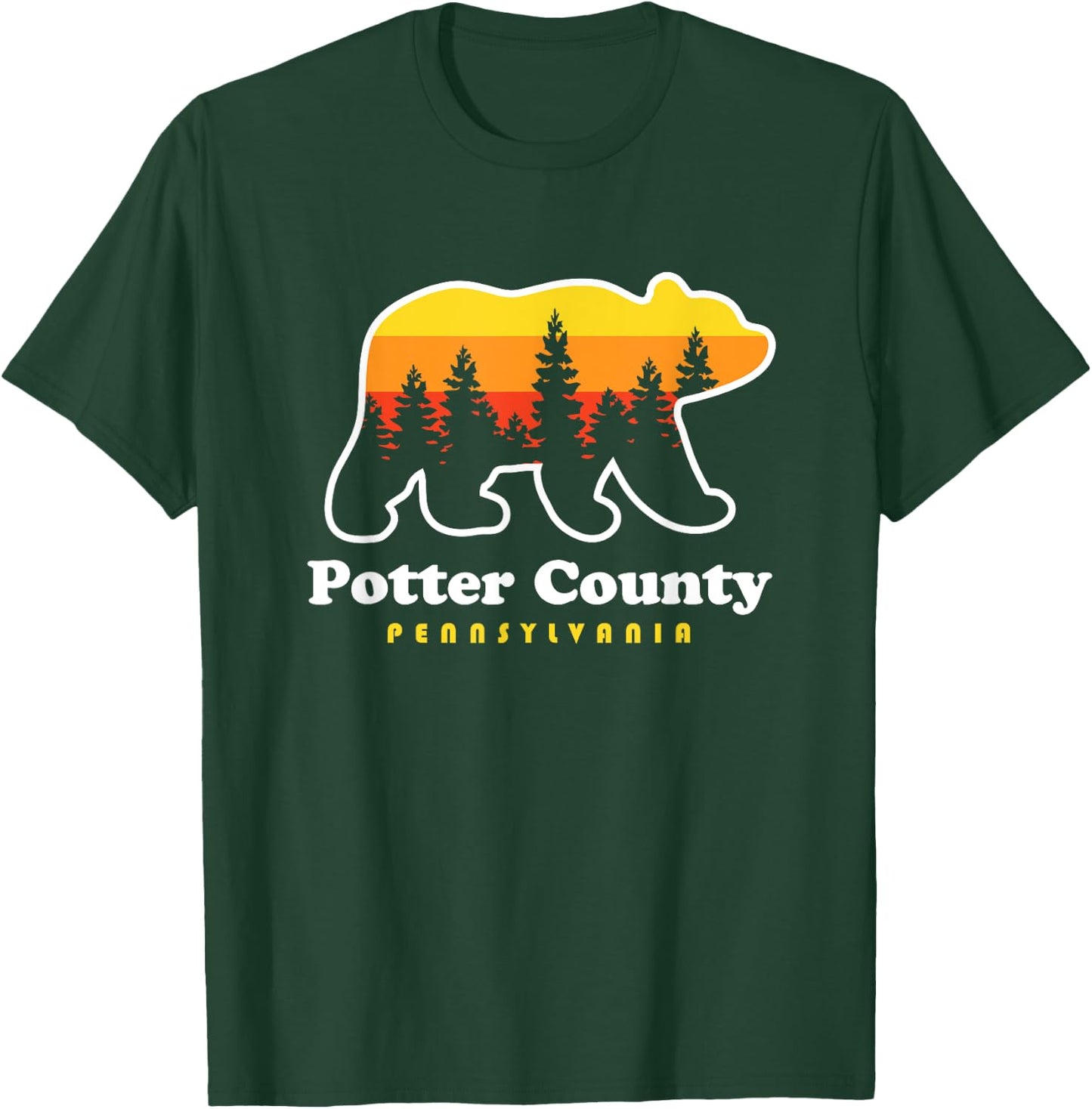 Potter County Pennsylvania Susquehannock State Forest Bear T-Shirt - T-Shirt | Forest