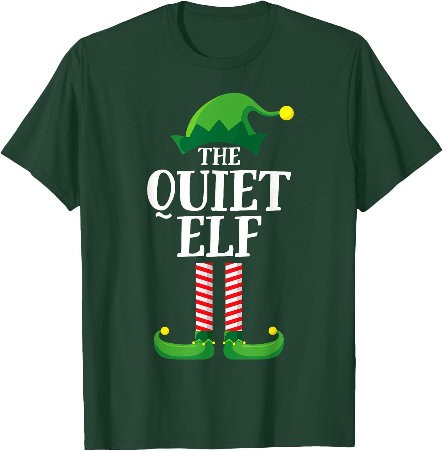 Quiet Elf Matching Family Group Christmas Party Pyjamas T-Shirt - T-Shirt | Forest