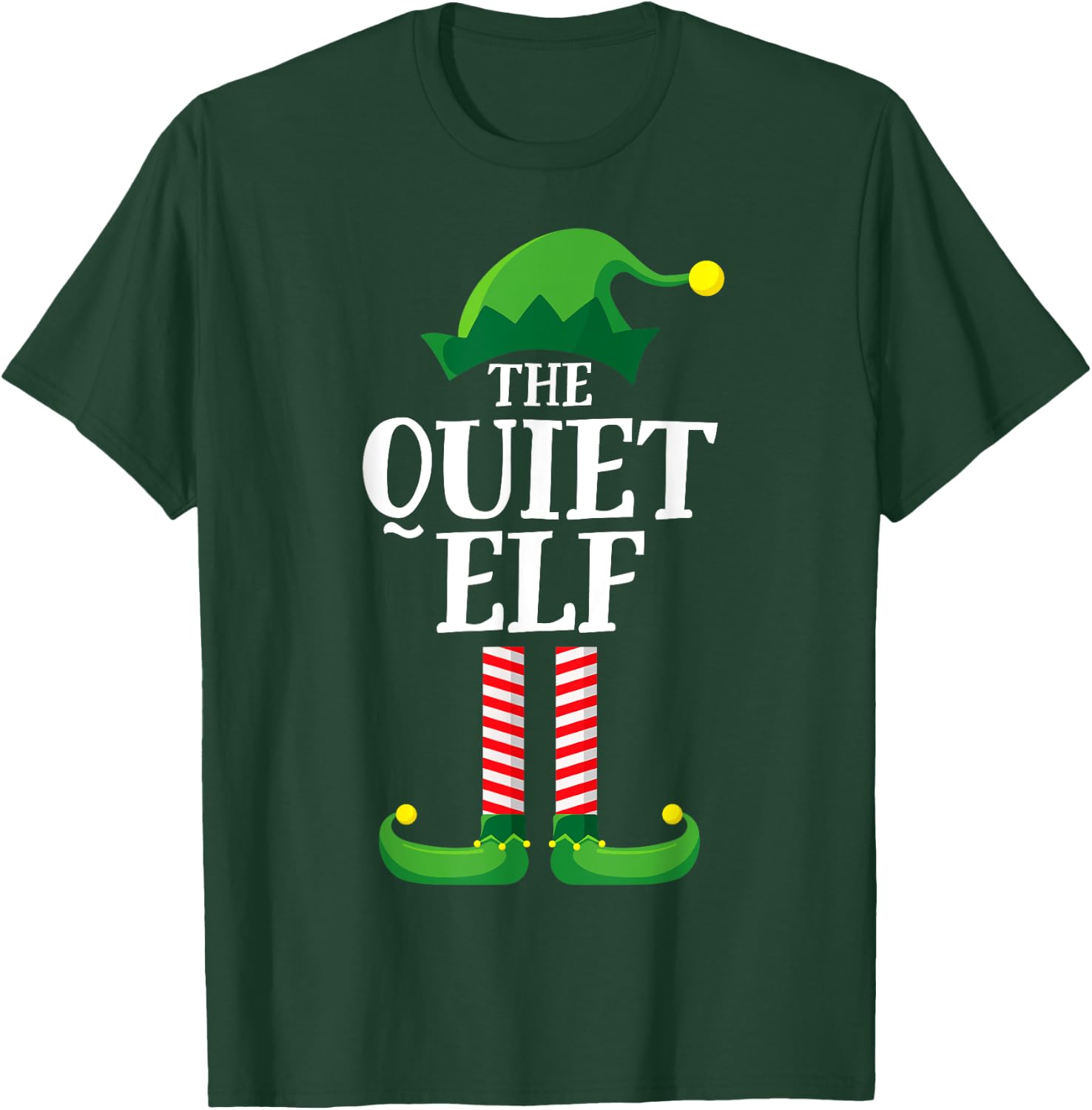 Quiet Elf Matching Family Group Christmas Party Pyjamas T-Shirt - T-Shirt | Forest