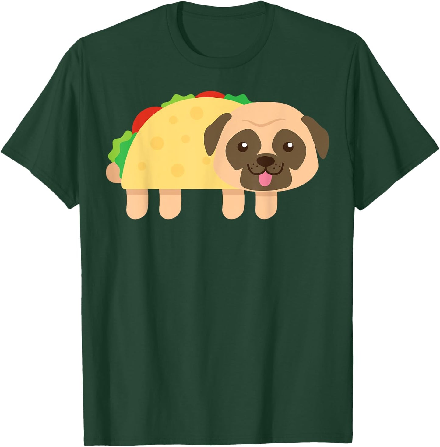 Cute Pug Taco Shirt Cinco De Mayo Dog Owner Food Lover T-Shirt - T-Shirt | Forest