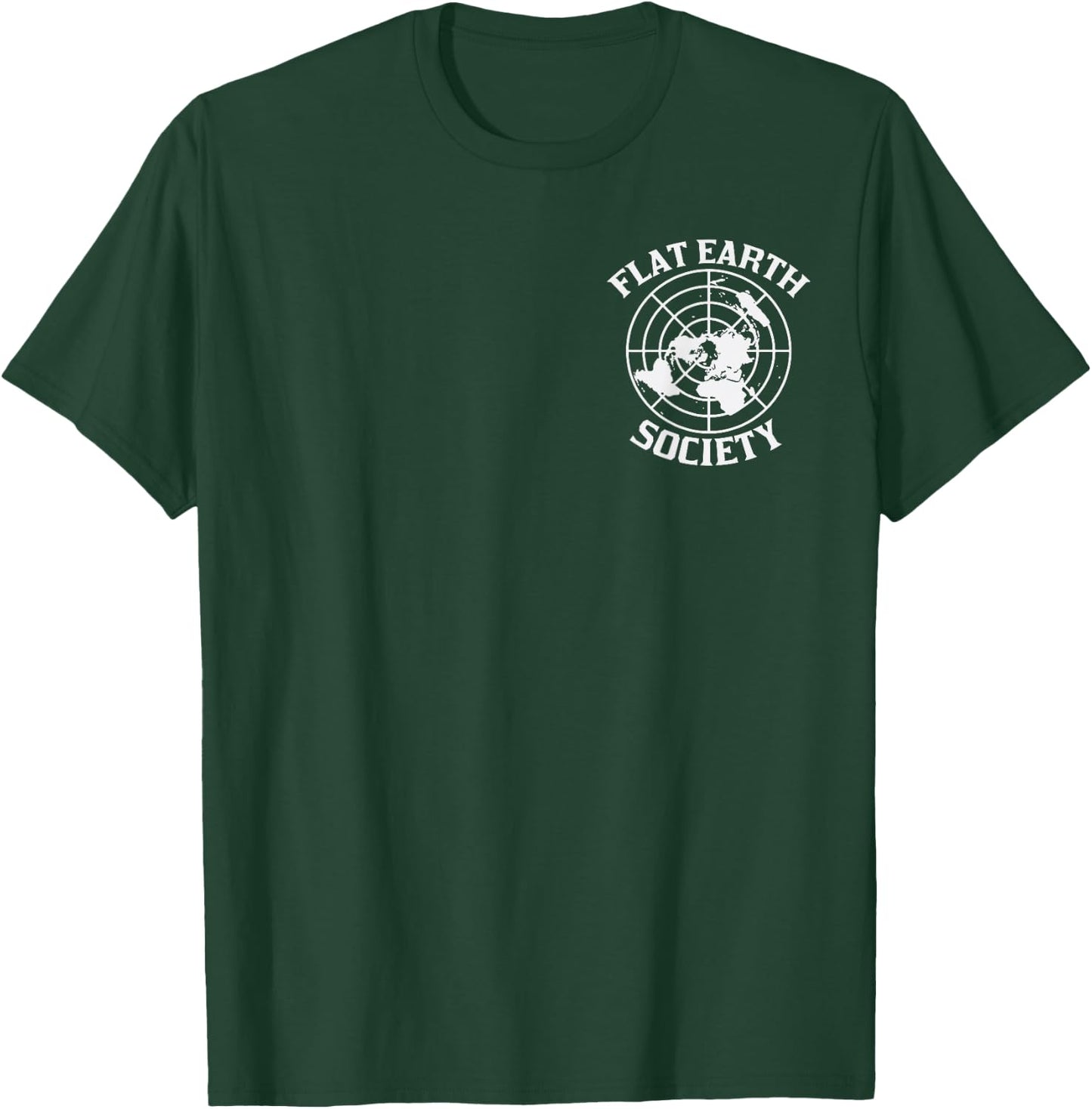 Flat Earth Society Logo Conspiracy Theory Earthers Gift T-Shirt - T-Shirt | Forest