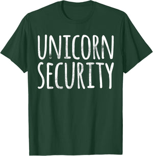 Halloween Costume Funny Unicorn Security Joke Gifts Dad T-Shirt - T-Shirt | Forest