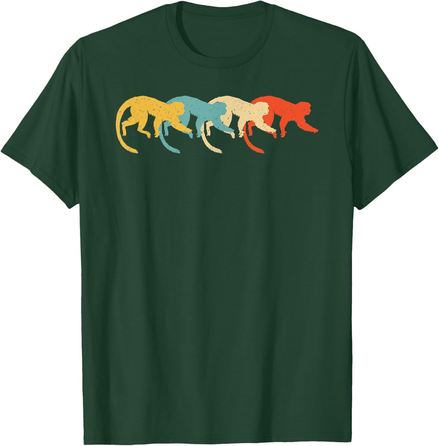 Gibbon Vintage Retro Lesser ape Lar Lover 60s 70s Gift T-Shirt - T-Shirt | Forest
