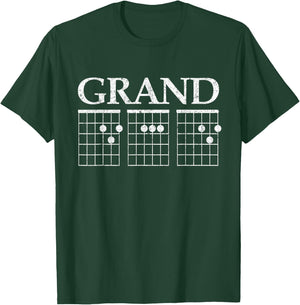 Music Guitar Chord GrandDAD Father's Day Gift Granddad T-Shirt - T-Shirt | Forest