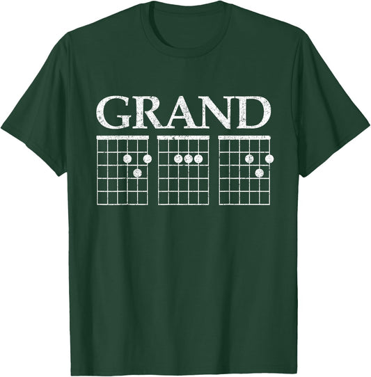 Music Guitar Chord GrandDAD Father's Day Gift Granddad T-Shirt - T-Shirt | Forest