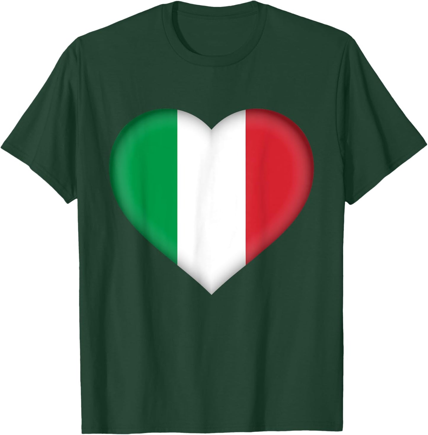 I Love Italy | Italian Flag Heart Outfit T-Shirt - T-Shirt | Forest