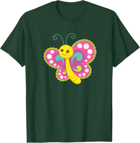 Colorful Animated Butterfly T-Shirt - T-Shirt | Forest