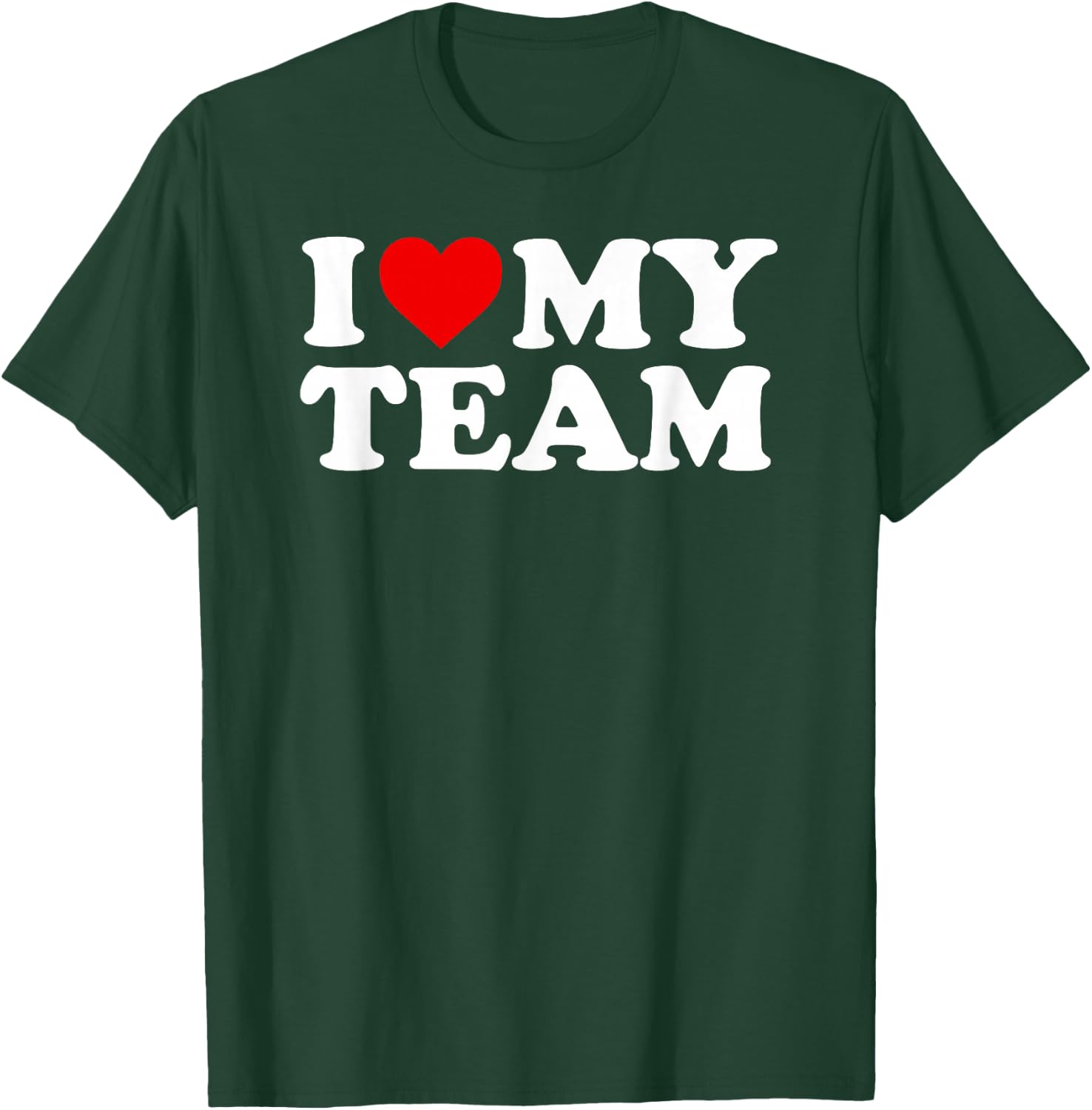 I Love My Team - Red Heart T-Shirt - T-Shirt | Forest