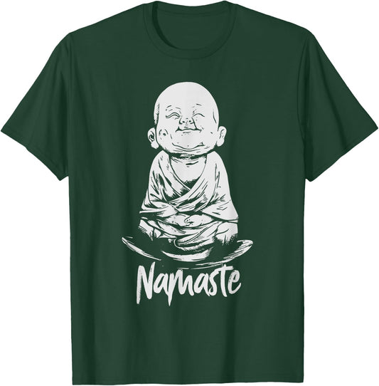 Namaslay shirt Namaste Meditate Buddha Yoga Om Shirt T-Shirt - T-Shirt | Forest
