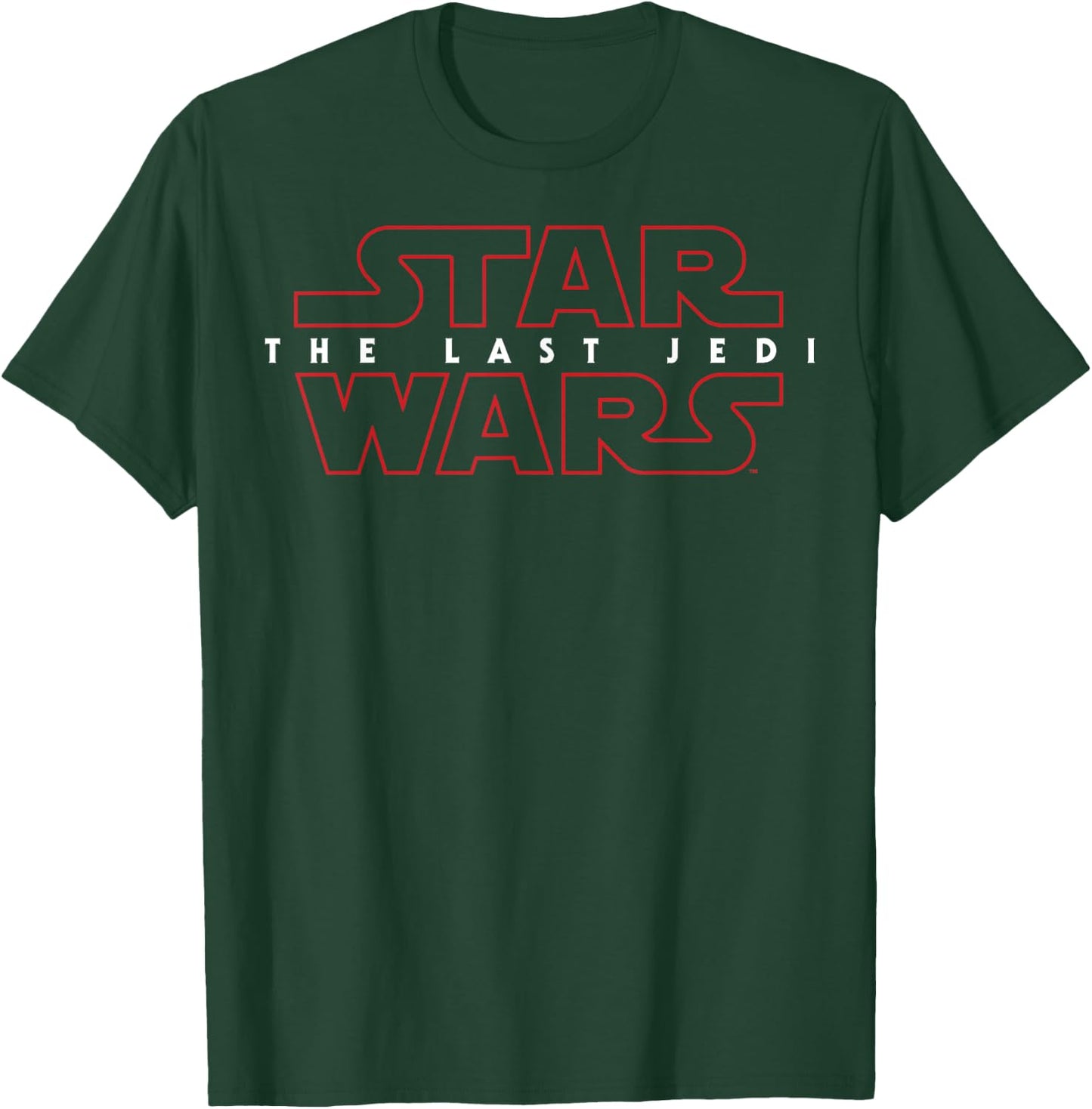 Star Wars Last Jedi Red Outline Logo Graphic T-Shirt - T-Shirt | Forest