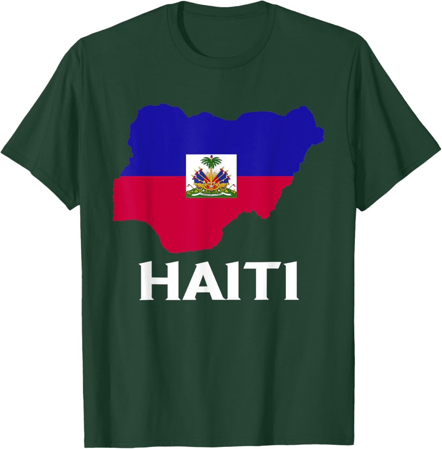 Haitian Flag Haitian Roots Haiti Map Haitian Pride T-Shirt - T-Shirt | Forest