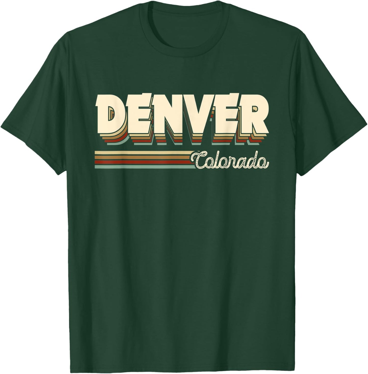 Retro City Denver Colorado Gifts Souvenirs Men Women Kids T-Shirt - T-Shirt | Forest