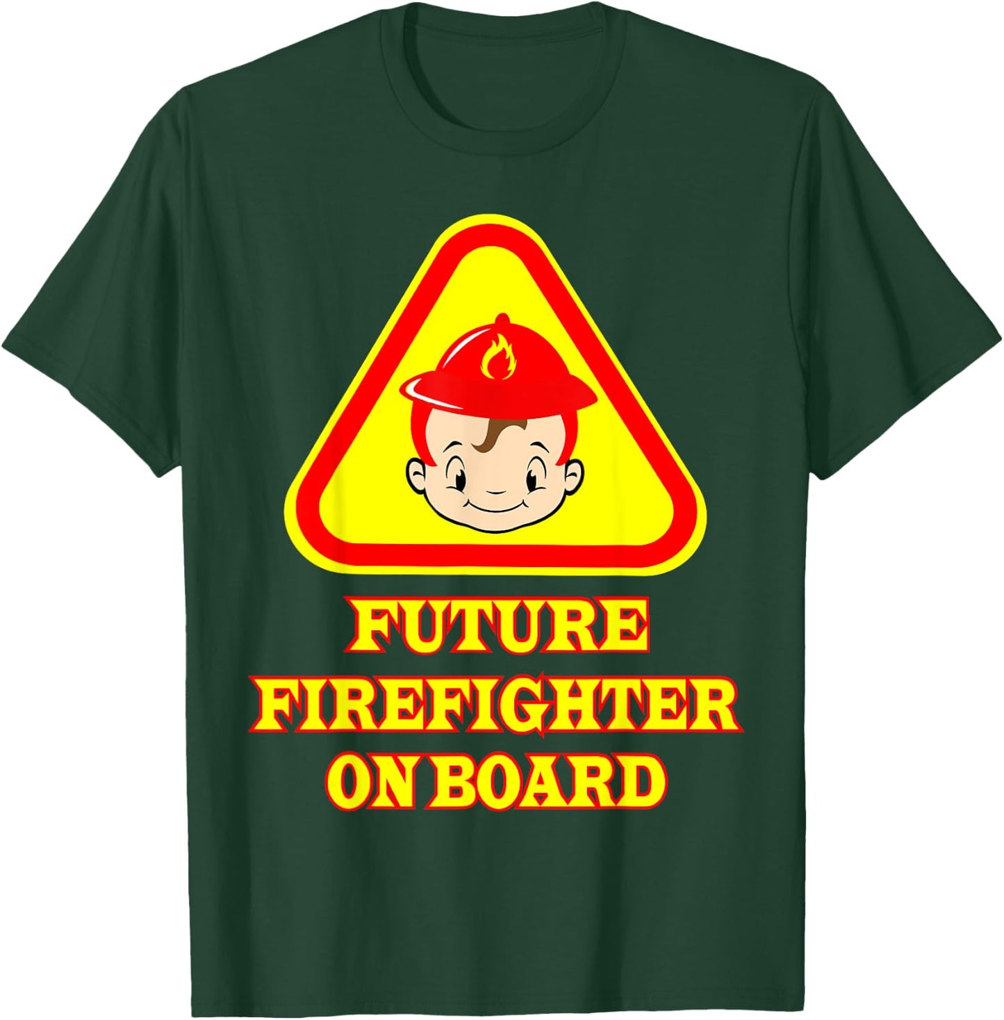 Future Firefighter On Board Pregnancy Announcement Fireman T-Shirt - T-Shirt | Forest