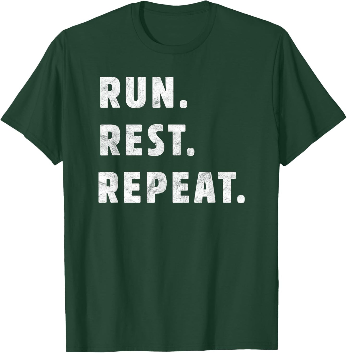 Stylish Run Rest Repeat Running T-Shirt - T-Shirt | Forest