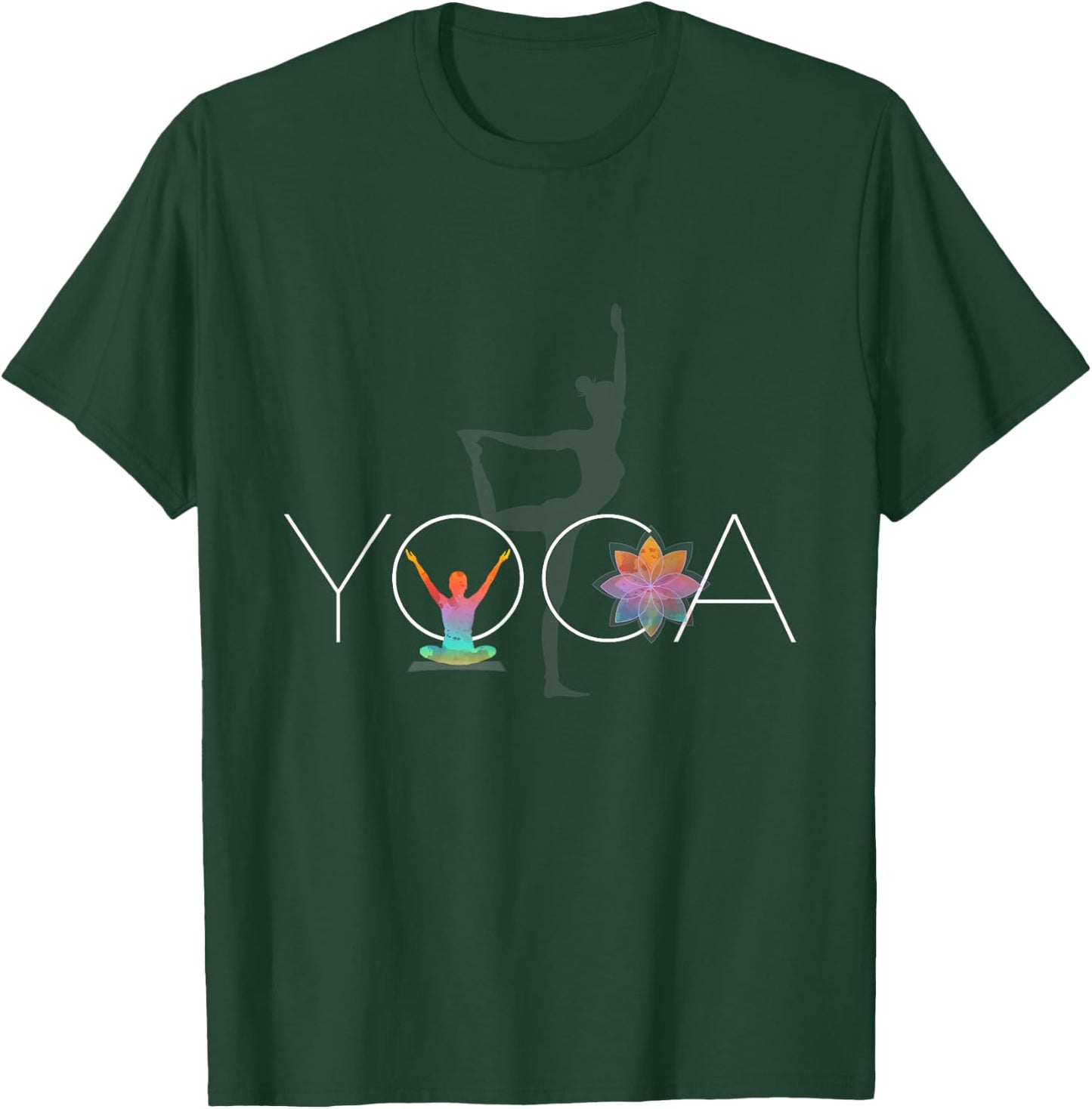 Yoga Meditation and Lotus Flower Relaxing Yogis T-Shirt - T-Shirt | Forest