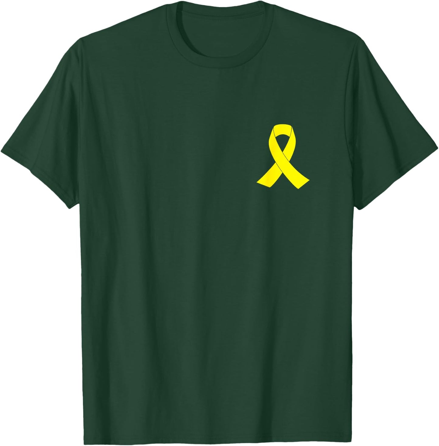 Yellow Ribbon Sarcoma Bone Cancer Awareness T-Shirt - T-Shirt | Forest